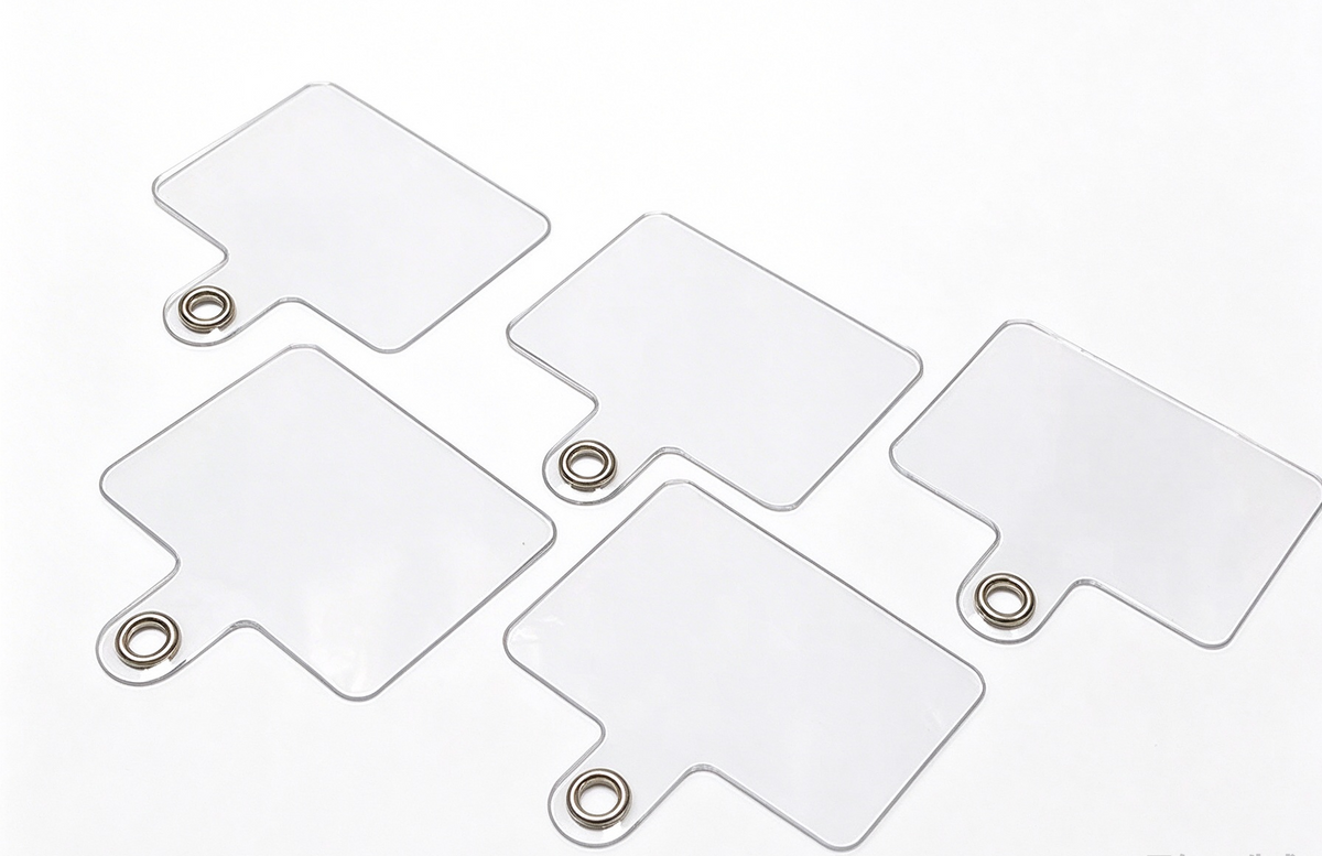 Clear TPU Phone Strap Tab, Transparent Phone Charm Connector Patch with Metal Ring, Universal Phone Case Lanyard Tab