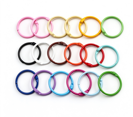 Mixed Color Metal Book Rings, Colored Binder Rings for organizing keychians phone chains (shoud buy with other products)