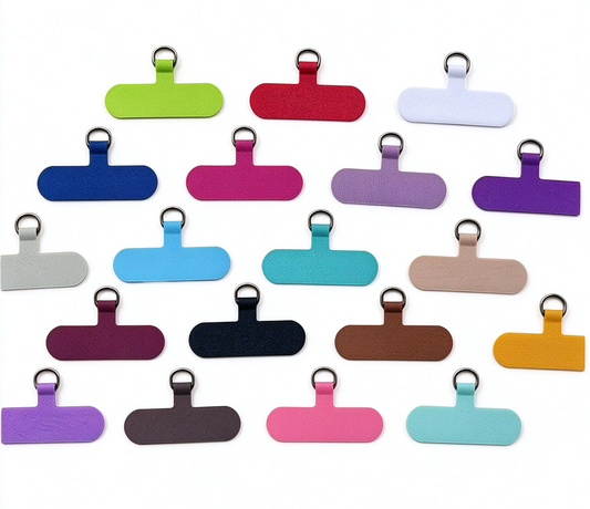Colorful TPU Phone Tab, Transparent Phone Strap Connector Patch with Metal Ring, Universal Phone Case Lanyard Tab